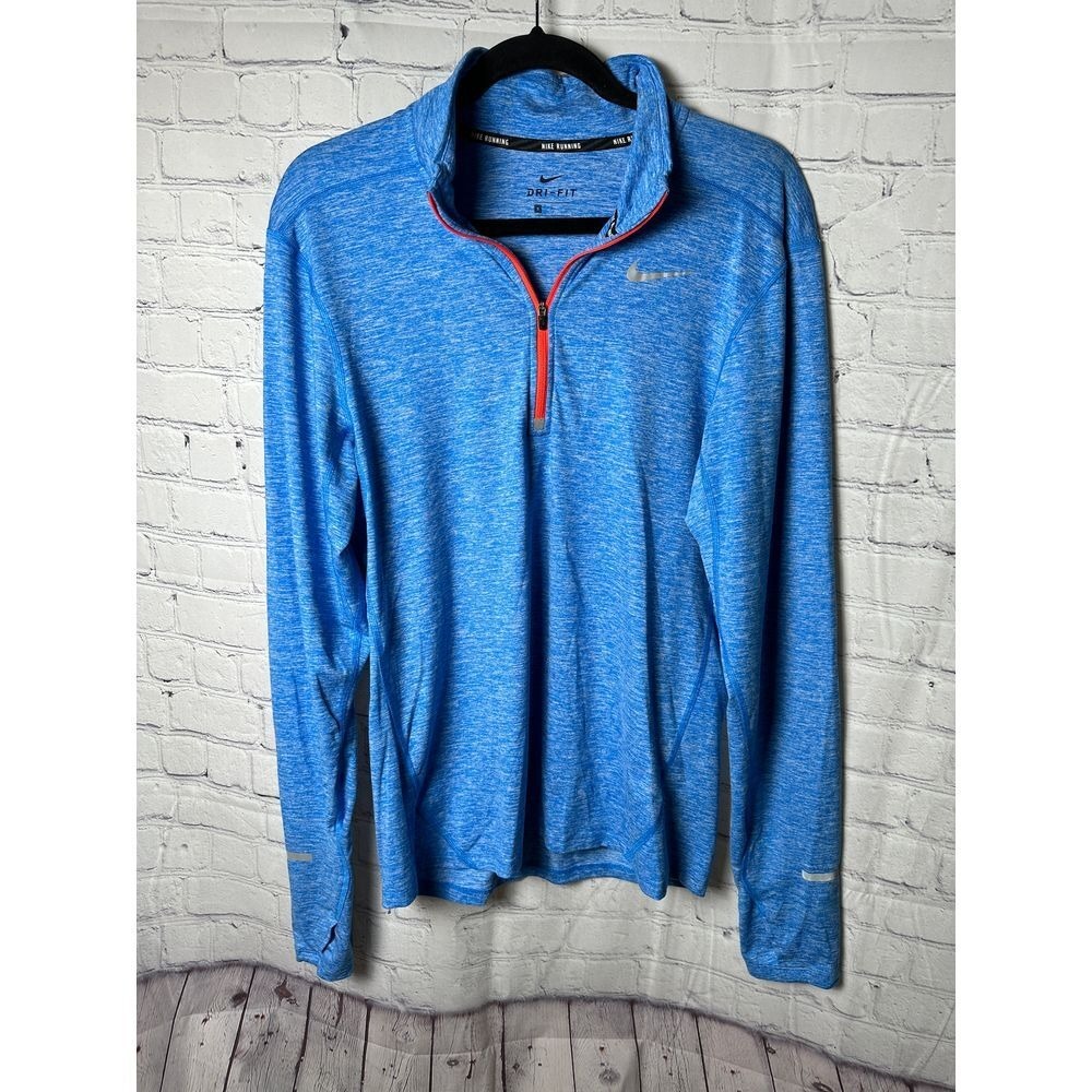Nike Dri-FIT Blue RUNNING  Quarter-Zip Running Pullover   EUC